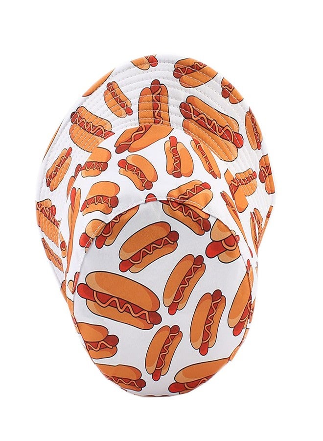 BEARUN Funny Bucket Hat Sun Hat for Women Men,Unisex Reversible Cotton Summer Beach Hat Fisherman Hat Hot Dog - Image 3